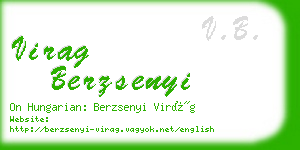 virag berzsenyi business card